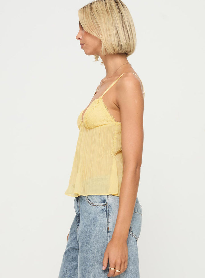 Zoe Pleated Lace Top