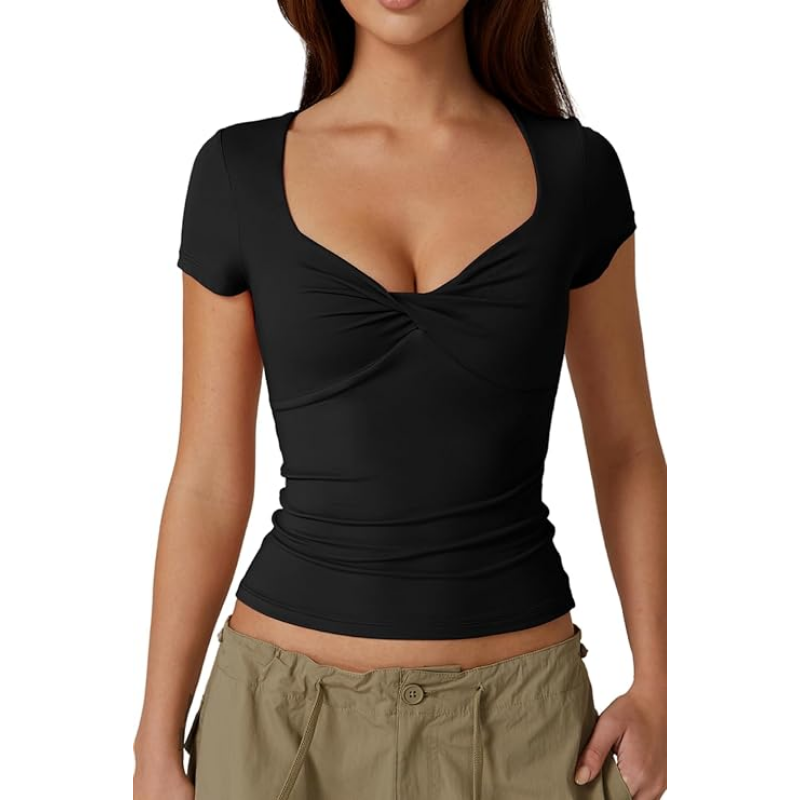 Laura V Neck Slim Top