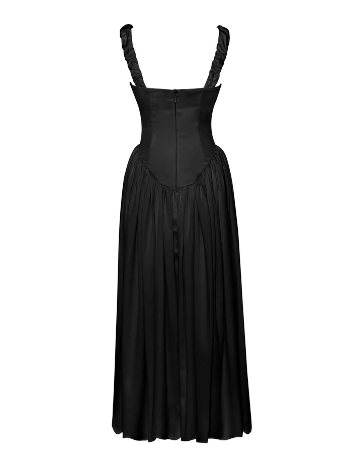 Victoria Satin Maxi Sundress