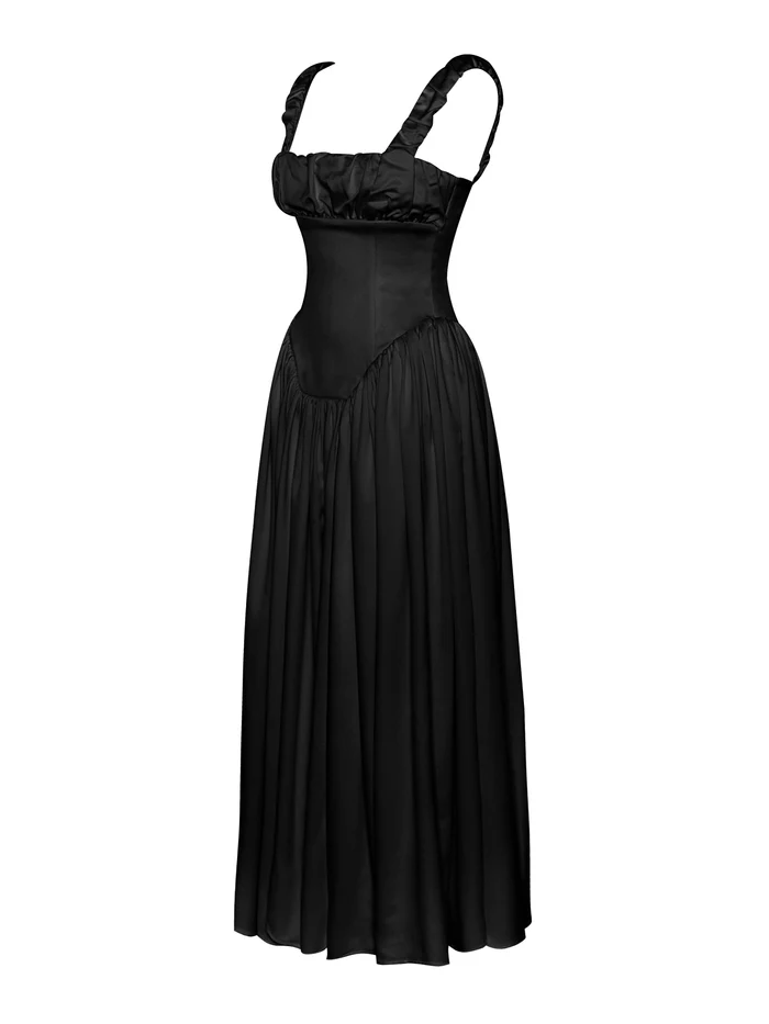 Victoria Satin Maxi Sundress