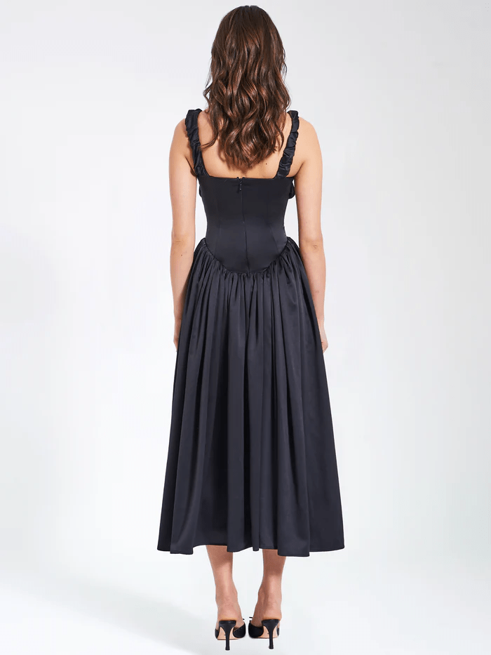 Victoria Satin Maxi Sundress