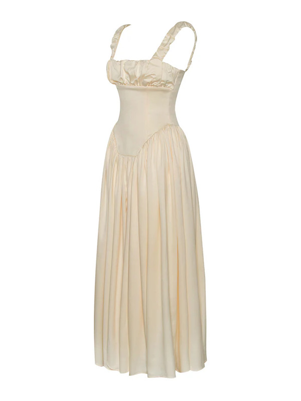 Victoria Satin Maxi Sundress